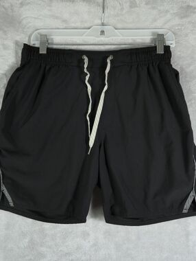 Vuori Trail 2.0 Lined Shorts Mens Size Small S Black Training Athletic 6”